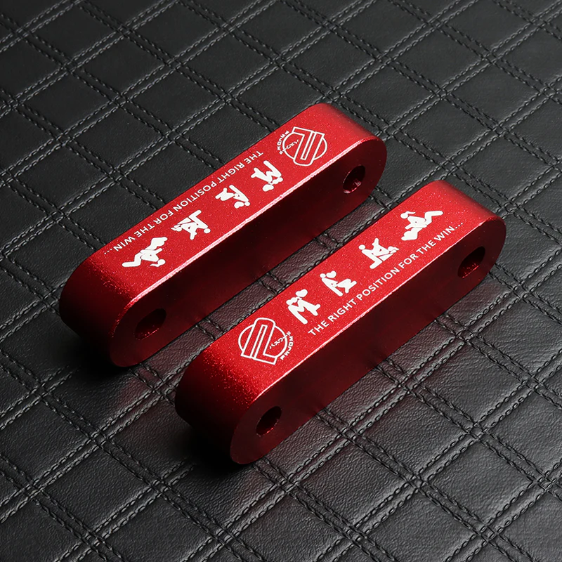 Red Combo Password JDM Hood Vent Spacer Risers with Keychain For 90-01 Integra 88-15 Civic - Image 6
