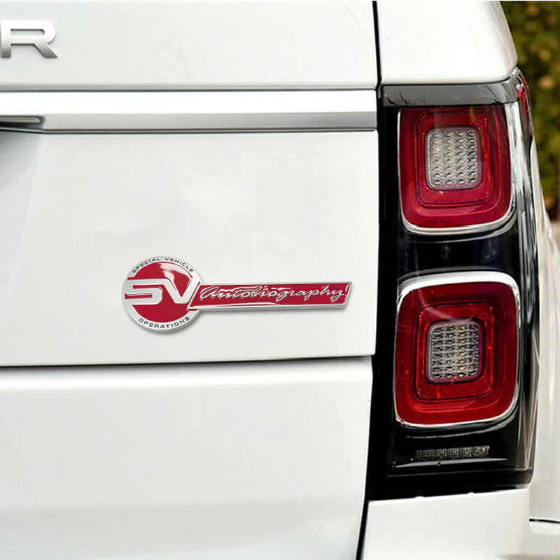 Red Ford Mustang SVO Side Fender & Rear Trunk Emblems - Pair - Image 2