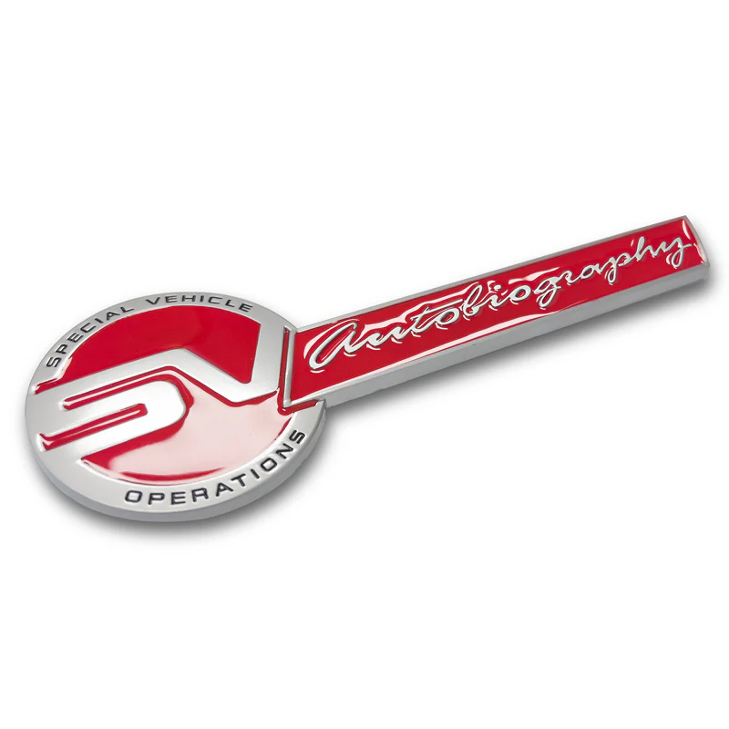 Red Ford Mustang SVO Side Fender & Rear Trunk Emblems - Pair - Image 8