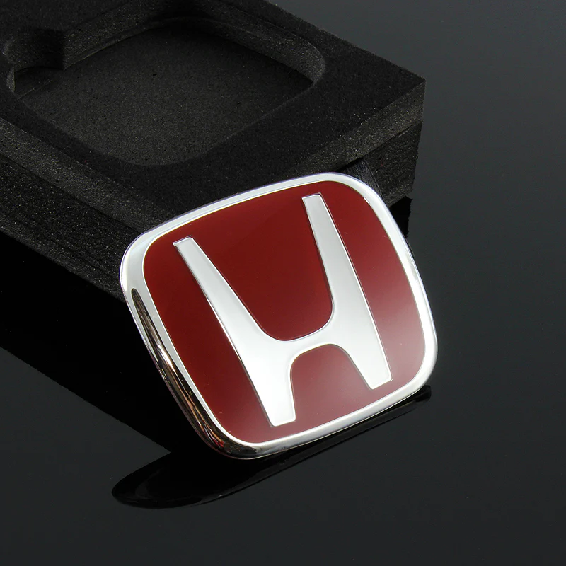 Red Front + Rear +Steeriing JDM Emblem Set For 2012-2013 CIVIC SI COUPE 2DR - Image 8