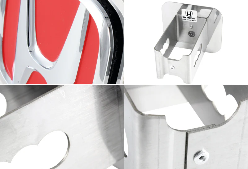 Red HONDA Logo Stainless Steel Hitch Cover Plug Cap For 2" Trailer Tow Receiver - Image 2
