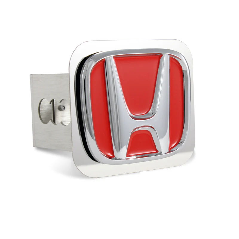 Red HONDA Logo Stainless Steel Hitch Cover Plug Cap For 2" Trailer Tow Receiver - Image 4