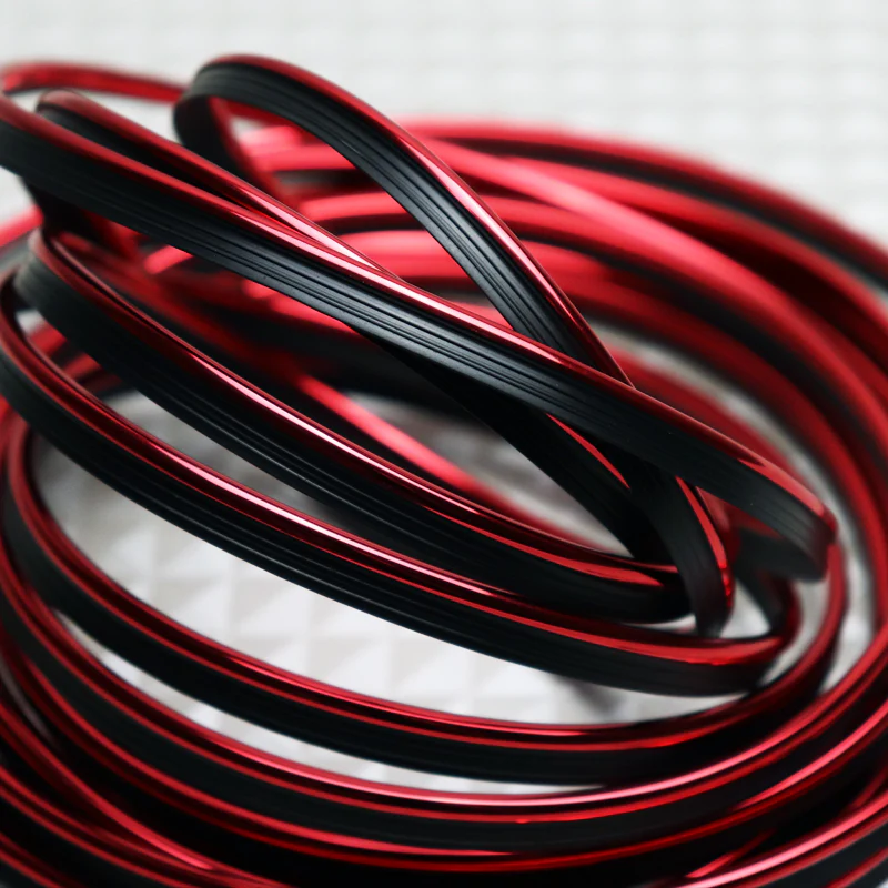 Red Interior Edge Gap Line Moulding Trim Molding Strip Auto Car Décor - 32.8 ft - Image 2