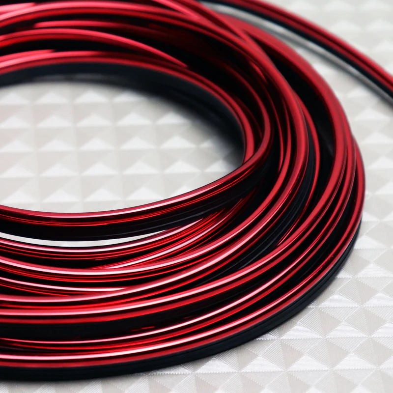 Red Interior Edge Gap Line Moulding Trim Molding Strip Auto Car Décor - 32.8 ft - Image 5