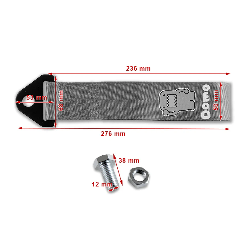 DOMO KUN Red Racing Tow Strap for Front / Rear Bumper - Image 3