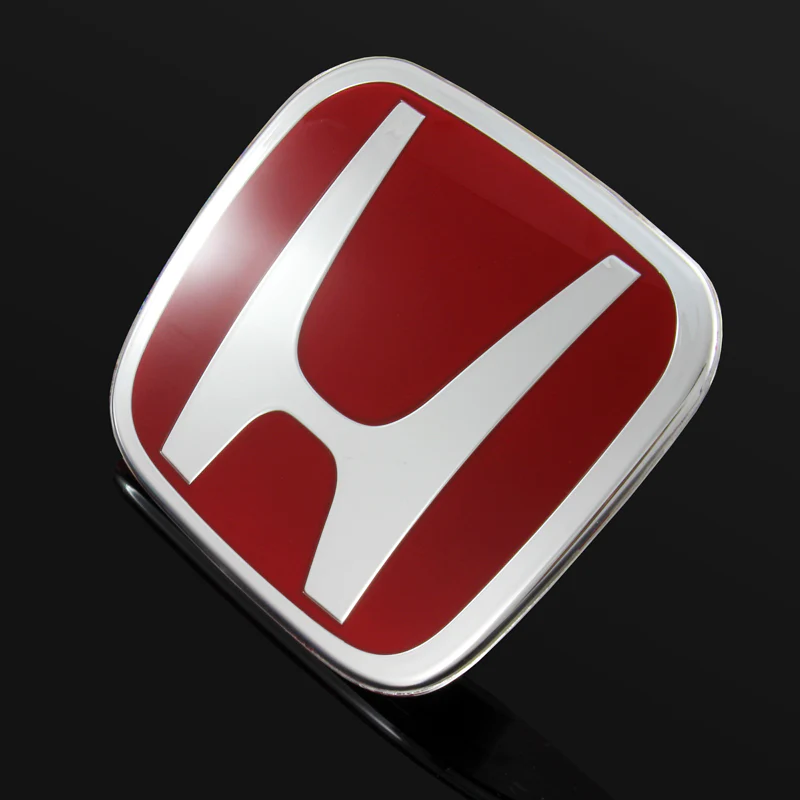 Red JDM H Emblem 2 PCS Set Front & Rear For 2008-2014 ACCORD COUPE 2DR - Image 2