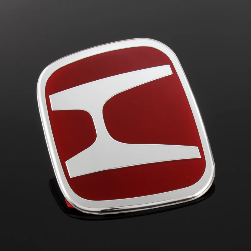 Red JDM H Emblem 2PCS Set Front & Rear For CIVIC 2DR COUPE 2016 2017 2018 - Image 3