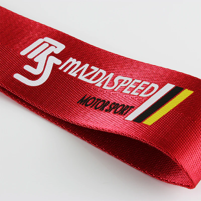 Mazdaspeed Red Racing Tow Strap for Front / Rear Bumper - Image 3
