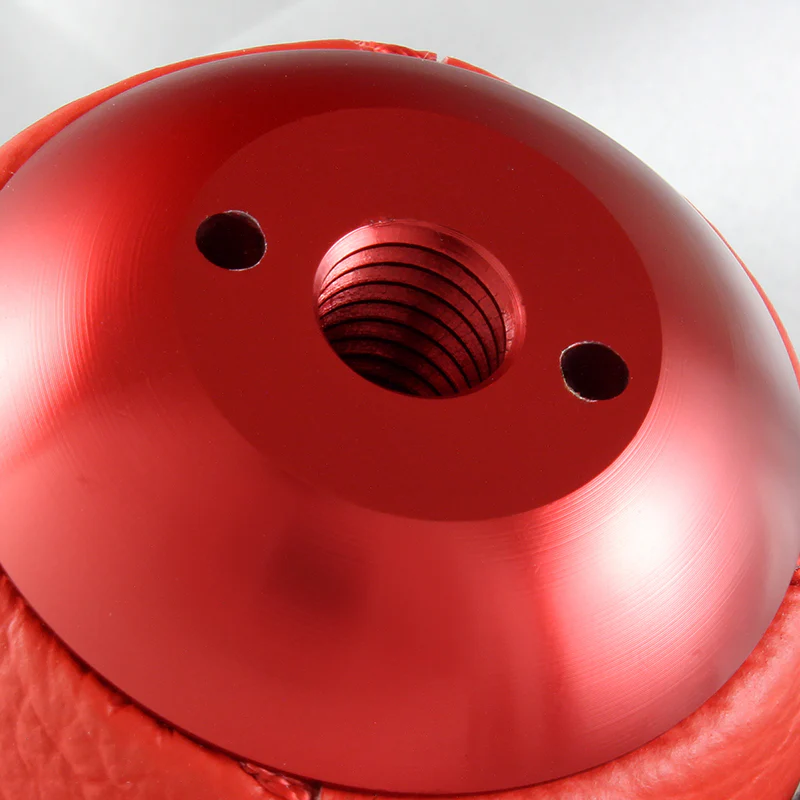 Mugen Red 5-Speed Shift Knob with Red PVC Leather - Image 4