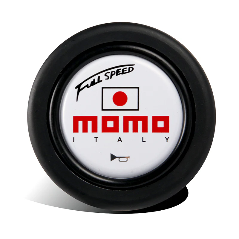 Red Line 350mm MOMO Racing Steering Wheel Microfiber Leather with MOMO Horn Button - Image 2