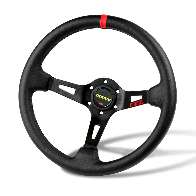 Red Line 350mm Racing Steering Wheel Microfiber Leather For YO momo hub X1 - Image 6