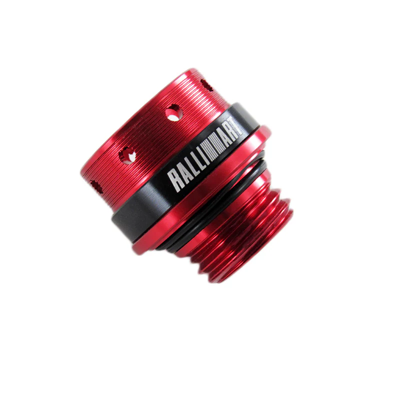 Red New Ralliart Racing Engine Oil Cap Oil Fuel Filler Cover Cap For Mitsubishi - Image 2