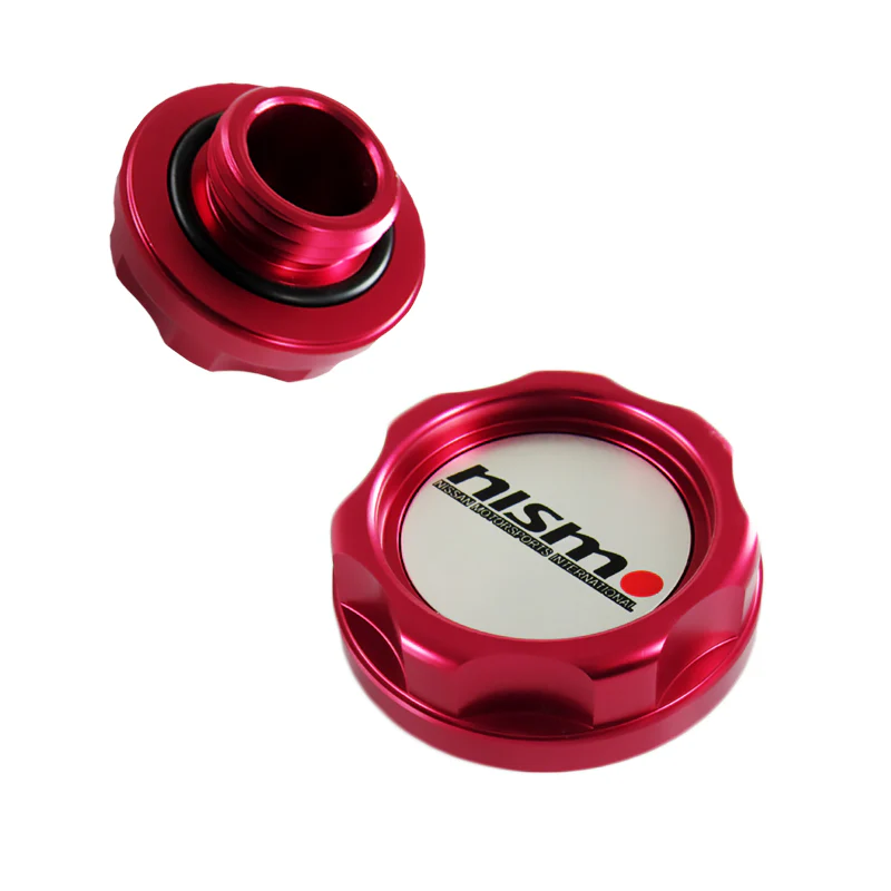 Red NISMO Polished Billet Racing Oil Cap Fit Nissan GTR G37 G35 370z 350z NEW - Image 2