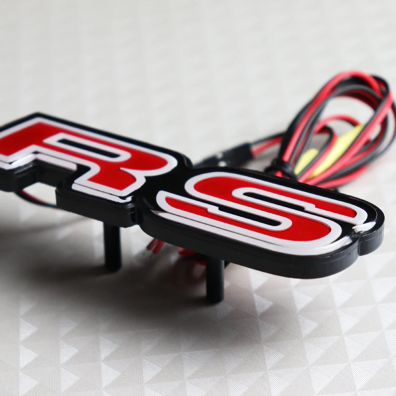 Red RS LED Front Grille Emblem - Image 3