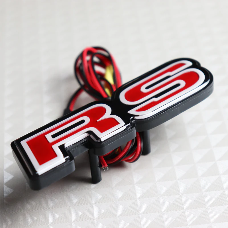Red RS LED Front Grille Emblem - Image 6