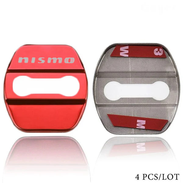 Red Stainless Steel Door Lock Door Striker Cover for NISMO - Image 2