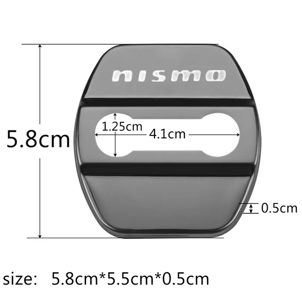 Red Stainless Steel Door Lock Door Striker Cover for NISMO - Image 3