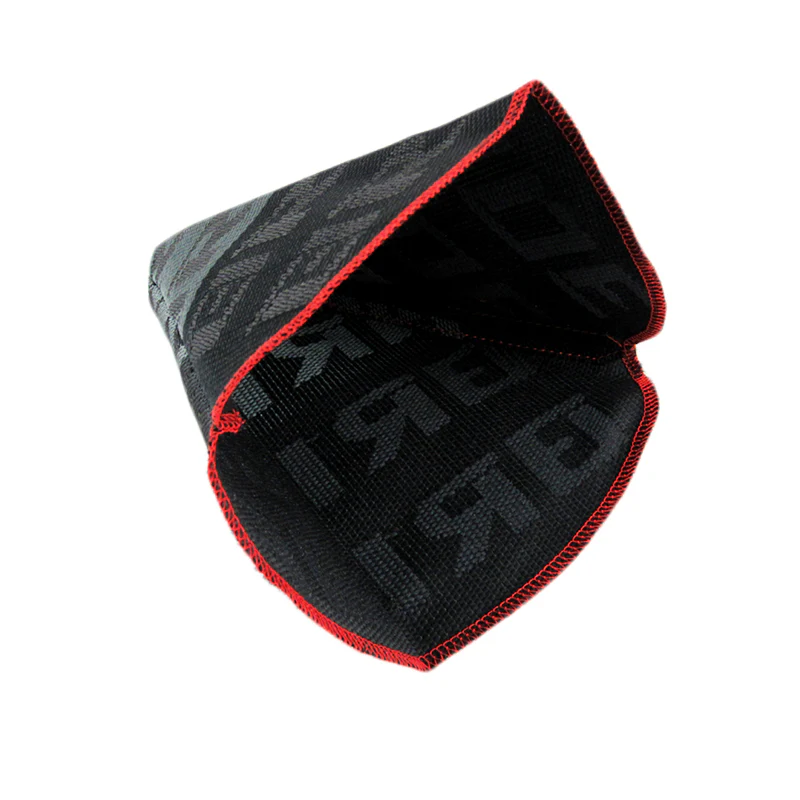 Red Stitches Bride Racing Hyper Fabric shift knob Shifter Boot Cover Chrome TOP - Image 5