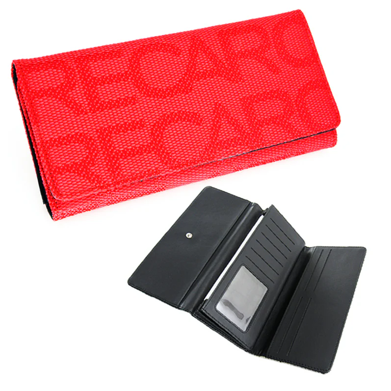 RECARO Gradation Red Leather Trifold Clutch - Image 5