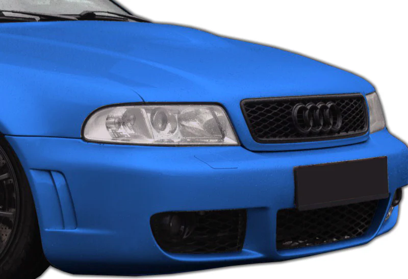 RS4 Style For 1996 - 2001 Audi A4 / S4 / B5 Front Honeycomb Grille Grill -Black ABS - Image 4