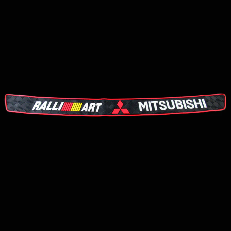 RALLIART Rubber Car Rear Bumper Protector Trunk Sill Guard Scratch Pad X1 - Image 4