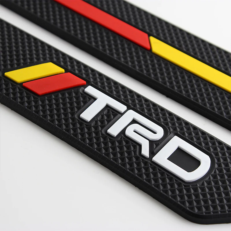 Rubber JDM TRD SPORT Front Rear Bumper Scratch Protector Strip Corner Guard 2 pcs - Image 3
