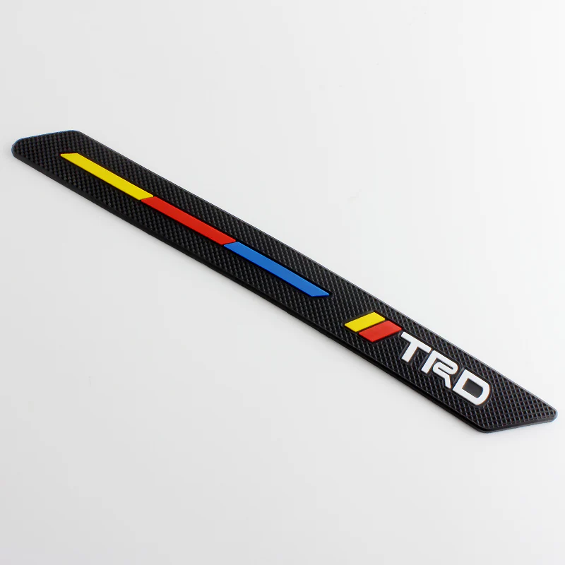 Rubber JDM TRD SPORT Front Rear Bumper Scratch Protector Strip Corner Guard 2 pcs - Image 4