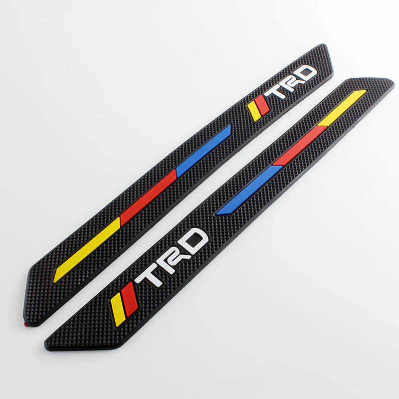 Rubber JDM TRD SPORT Front Rear Bumper Scratch Protector Strip Corner Guard 2 pcs - Image 6