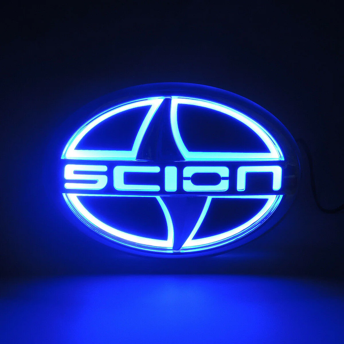 Scion Blue 5D LED Car Tail Logo Illuminated Badge Emblem Auto Light Lamp For (12.5 X 8.5CM) - Image 3