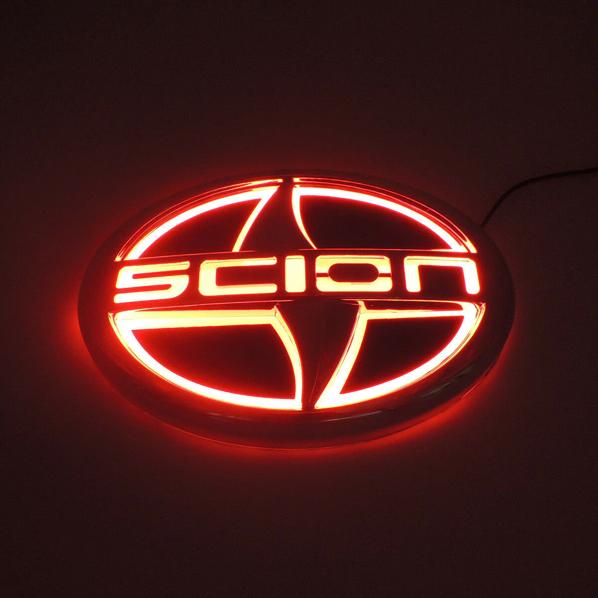 Scion Red 5D LED Car Tail Logo Illuminated Badge Emblem Auto Light Lamp For (12.5 X 8.5CM) - Image 4