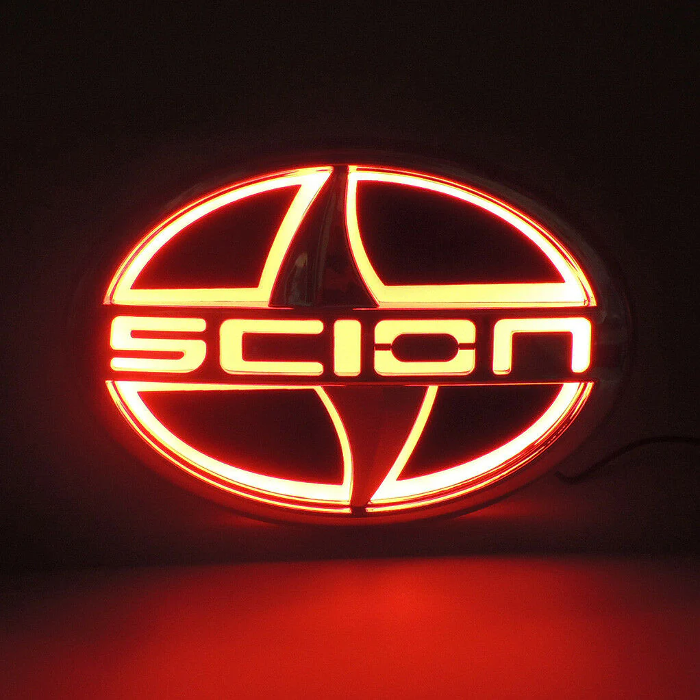 Scion Red 5D LED Car Tail Logo Illuminated Badge Emblem Auto Light Lamp For (12.5 X 8.5CM) - Image 8