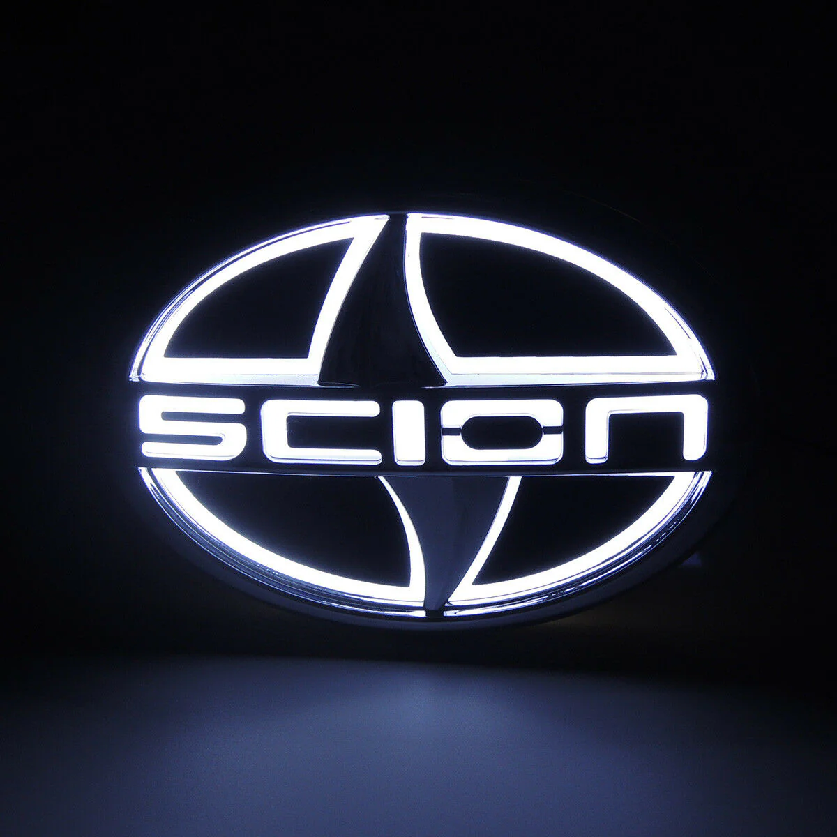 Scion White 5D LED Car Tail Logo Illuminated Badge Emblem Auto Light Lamp For (12.5 X 8.5CM) - Image 4