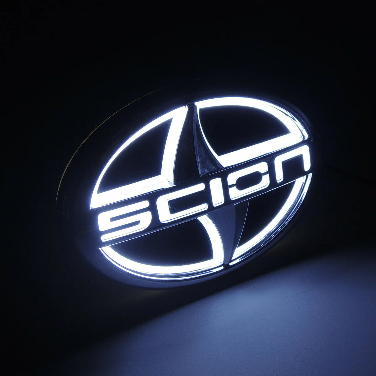 Scion White 5D LED Car Tail Logo Illuminated Badge Emblem Auto Light Lamp For (12.5 X 8.5CM) - Image 6