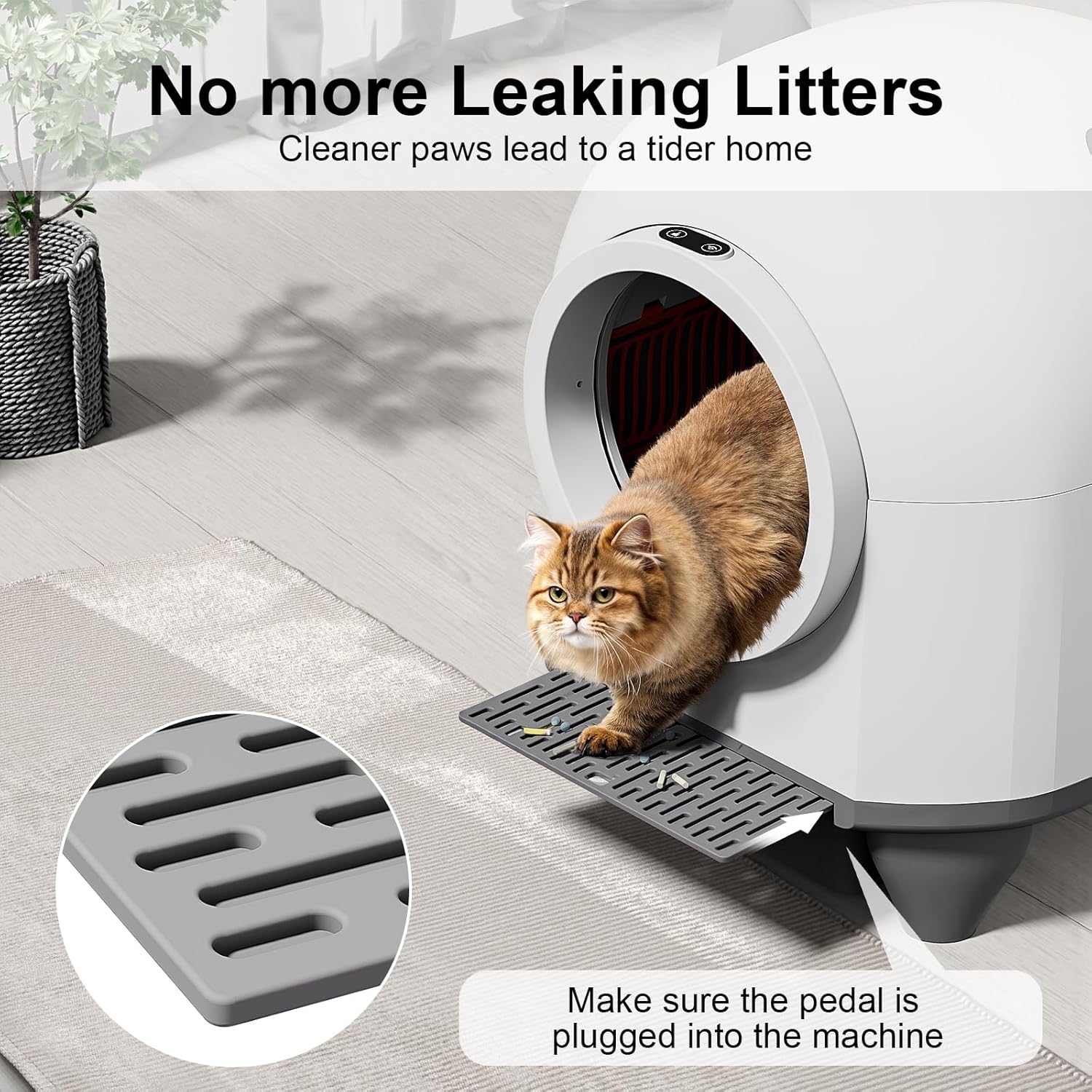 Self Cleaning Cat Litter Box,80L, No Scooping Automatic Litter Box / APP Control - Image 9
