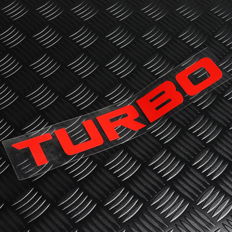 Set of 2 Red Turbo Decal Vinyl Sticker for Honda Civic Accord (6"x0.8") - Image 3