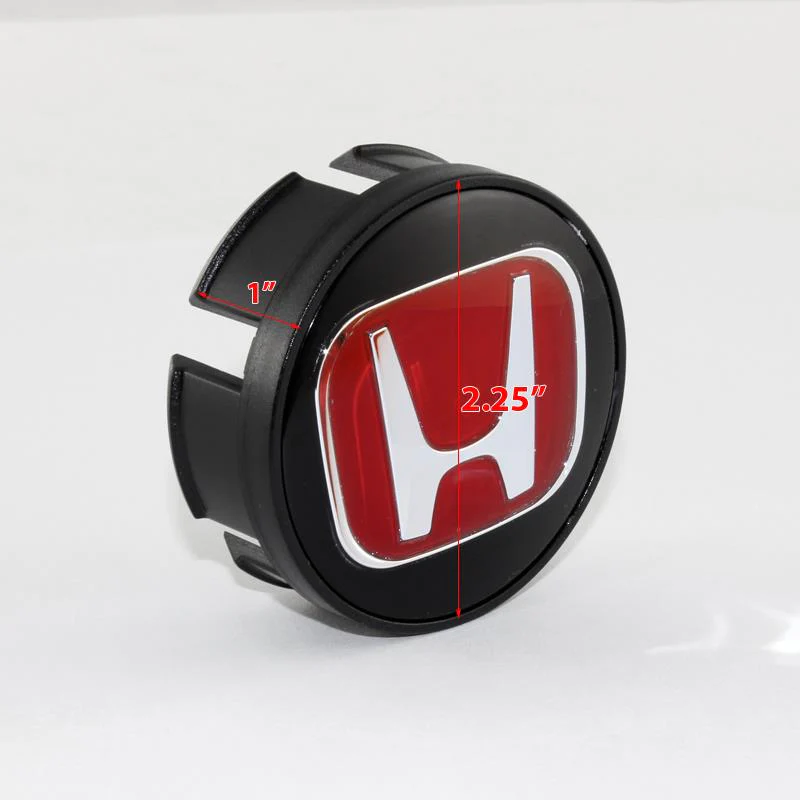 Set of 4 JDM H Red Wheel Center Caps Hubs Cover 58mm Cap For CIVIC FIT INSIGHT - Image 3