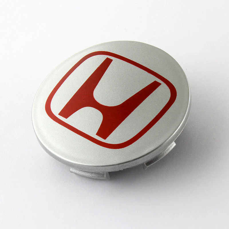 Honda Set of Four Silver and Red Wheel Center Caps (69mm) - Image 7