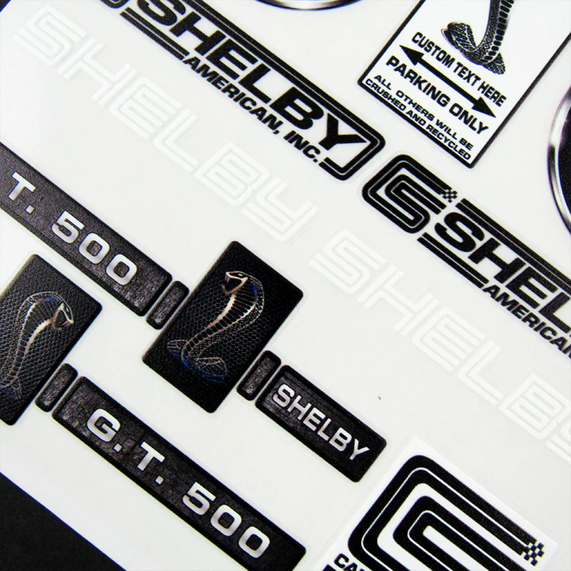 Shelby Mustang GT AC Cobra Reflective Car Door Window Vinyl Decal Sticker - Image 2