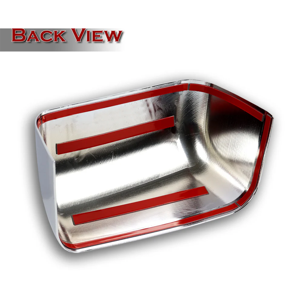 Side View Half Mirror Covers Cap For 2008-2016 Ford F-250 F-350 F-450 F-550 Super Duty -Chrome ABS - Image 3