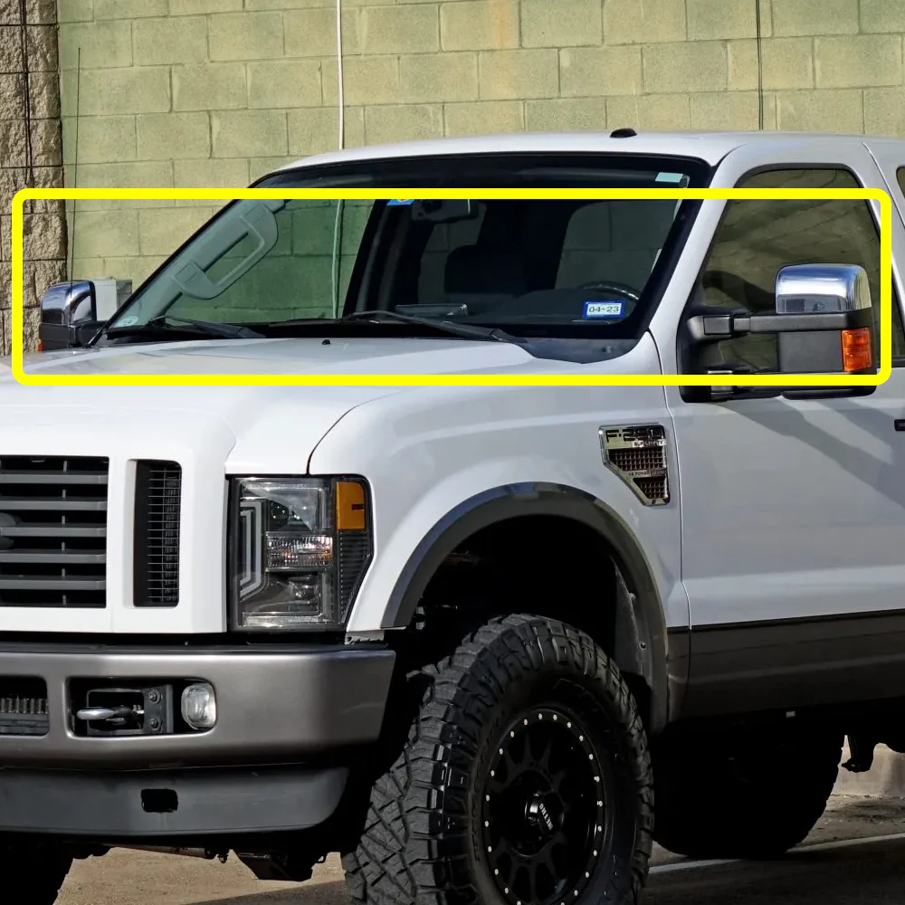Side View Half Mirror Covers Cap For 2008-2016 Ford F-250 F-350 F-450 F-550 Super Duty -Chrome ABS - Image 7