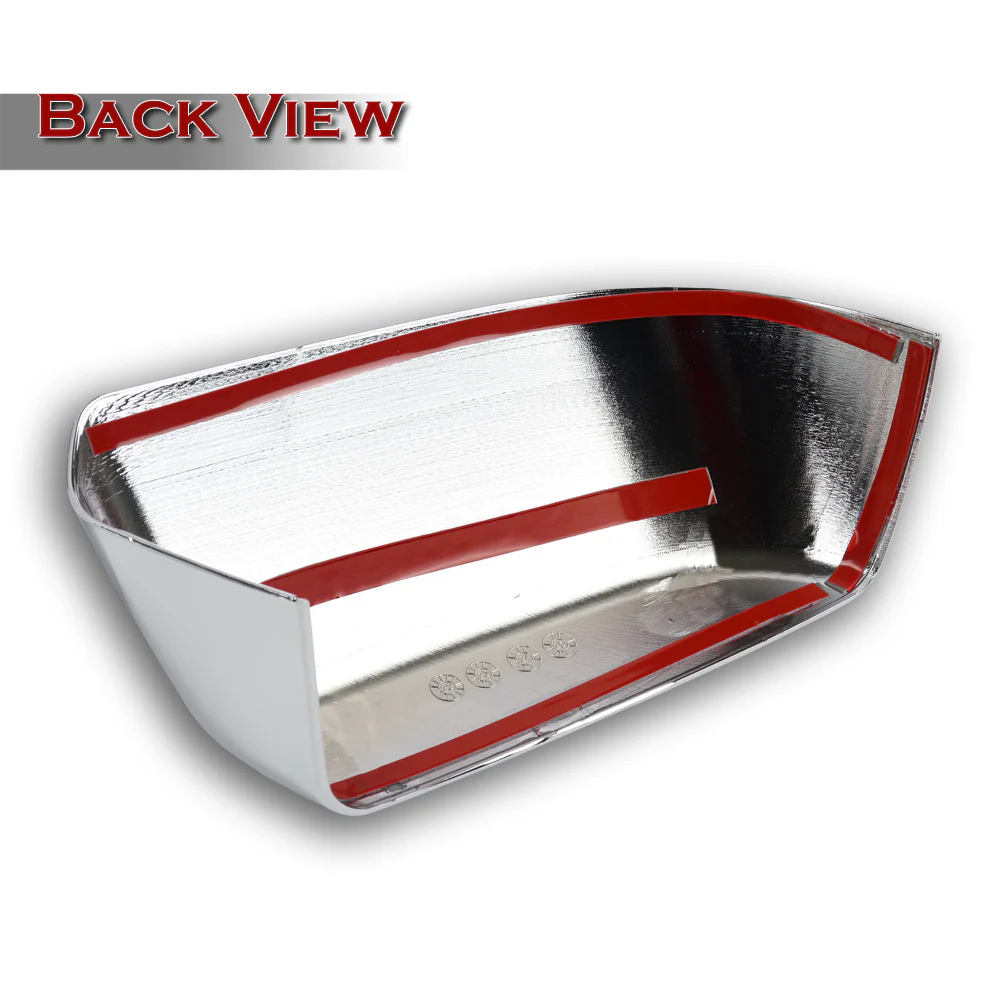 Side View Half Overlays Mirror Covers Cap For 2009-2014 Ford F-150 -Chrome ABS - Image 3