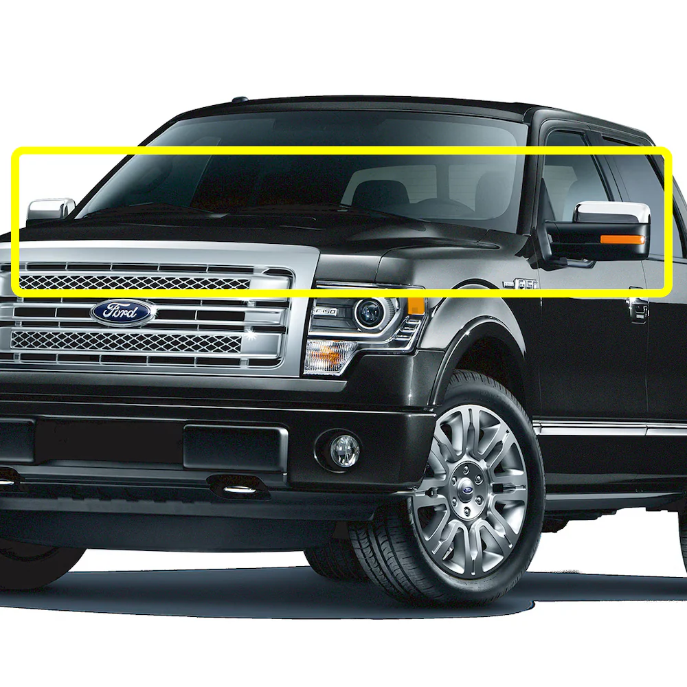 Side View Half Overlays Mirror Covers Cap For 2009-2014 Ford F-150 -Chrome ABS - Image 6