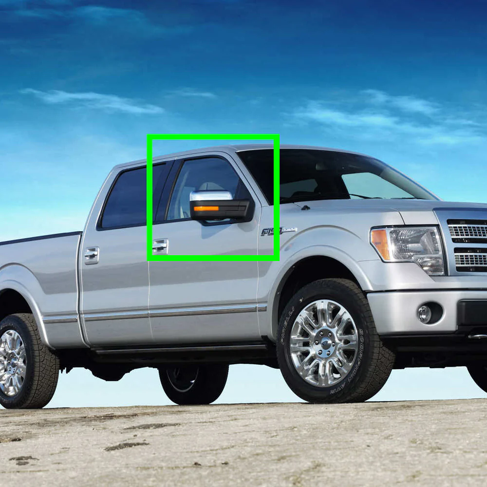 Side View Half Overlays Mirror Covers Cap For 2009-2014 Ford F-150 -Chrome ABS - Image 8