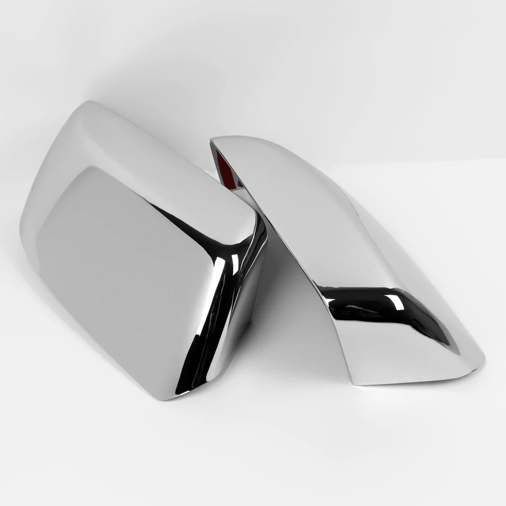 Side View Half Mirror Covers Cap For 2015-2020 Chevy Tahoe Suburban GMC Yukon XL -Chrome ABS - Image 2