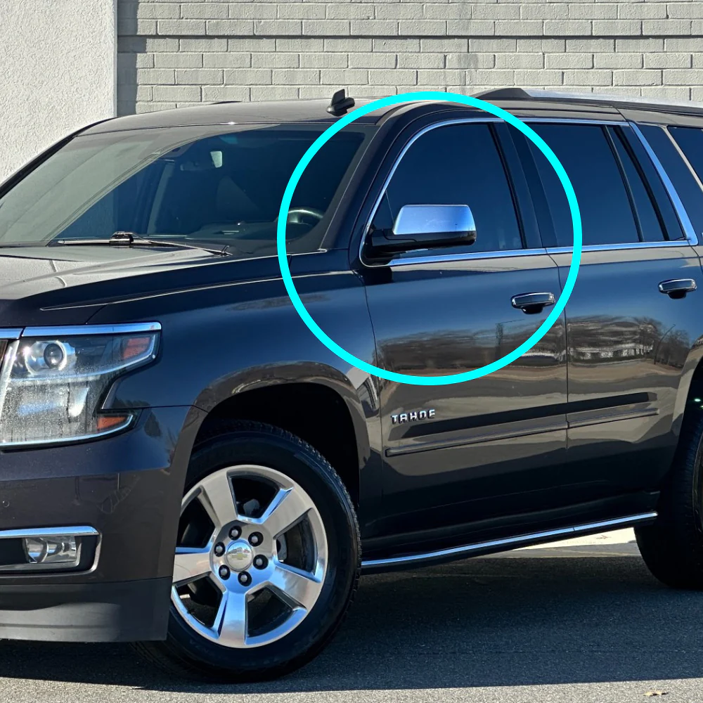 Side View Half Mirror Covers Cap For 2015-2020 Chevy Tahoe Suburban GMC Yukon XL -Chrome ABS - Image 7