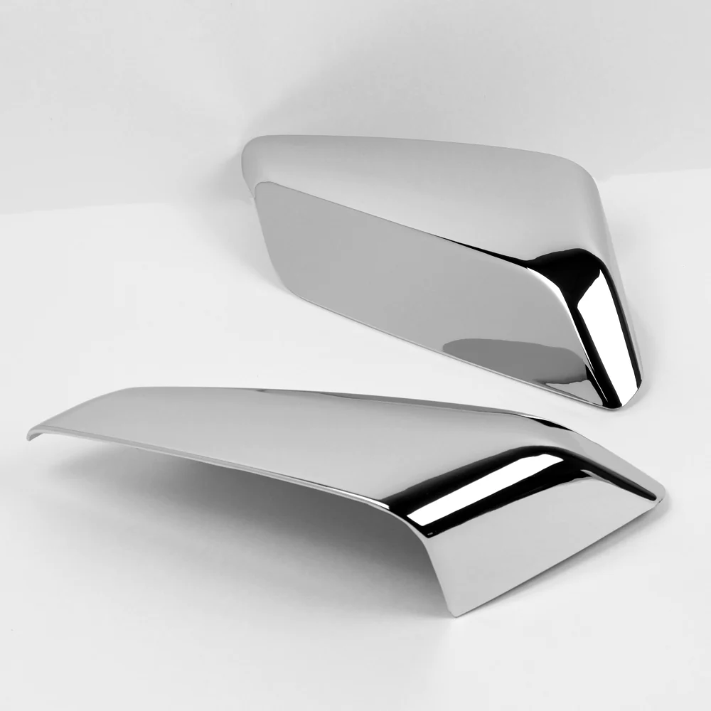 Side View Half Mirror Covers Cap For 2016-2025 Chevy Malibu -Chrome ABS W/ Turn Signal Cut - Image 2