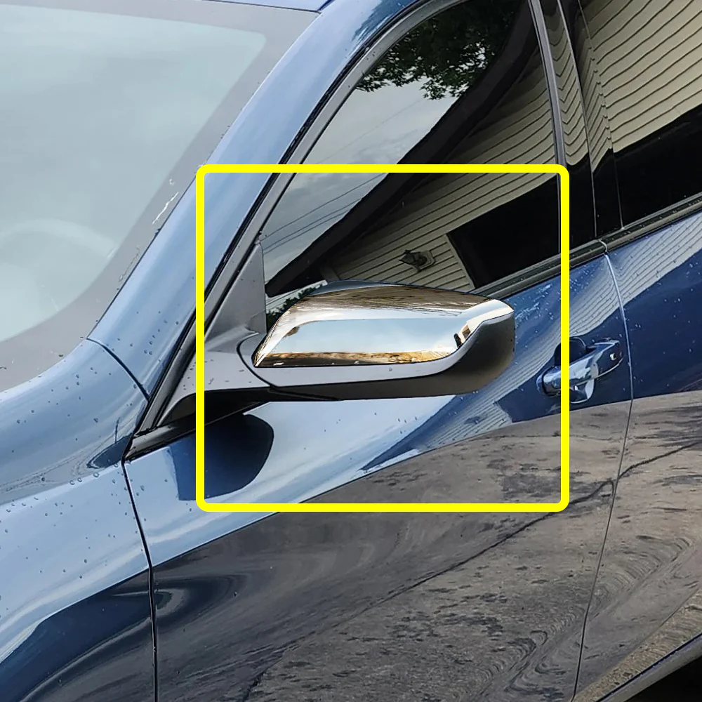 Side View Half Mirror Covers Cap For 2016-2025 Chevy Malibu -Chrome ABS W/ Turn Signal Cut - Image 7