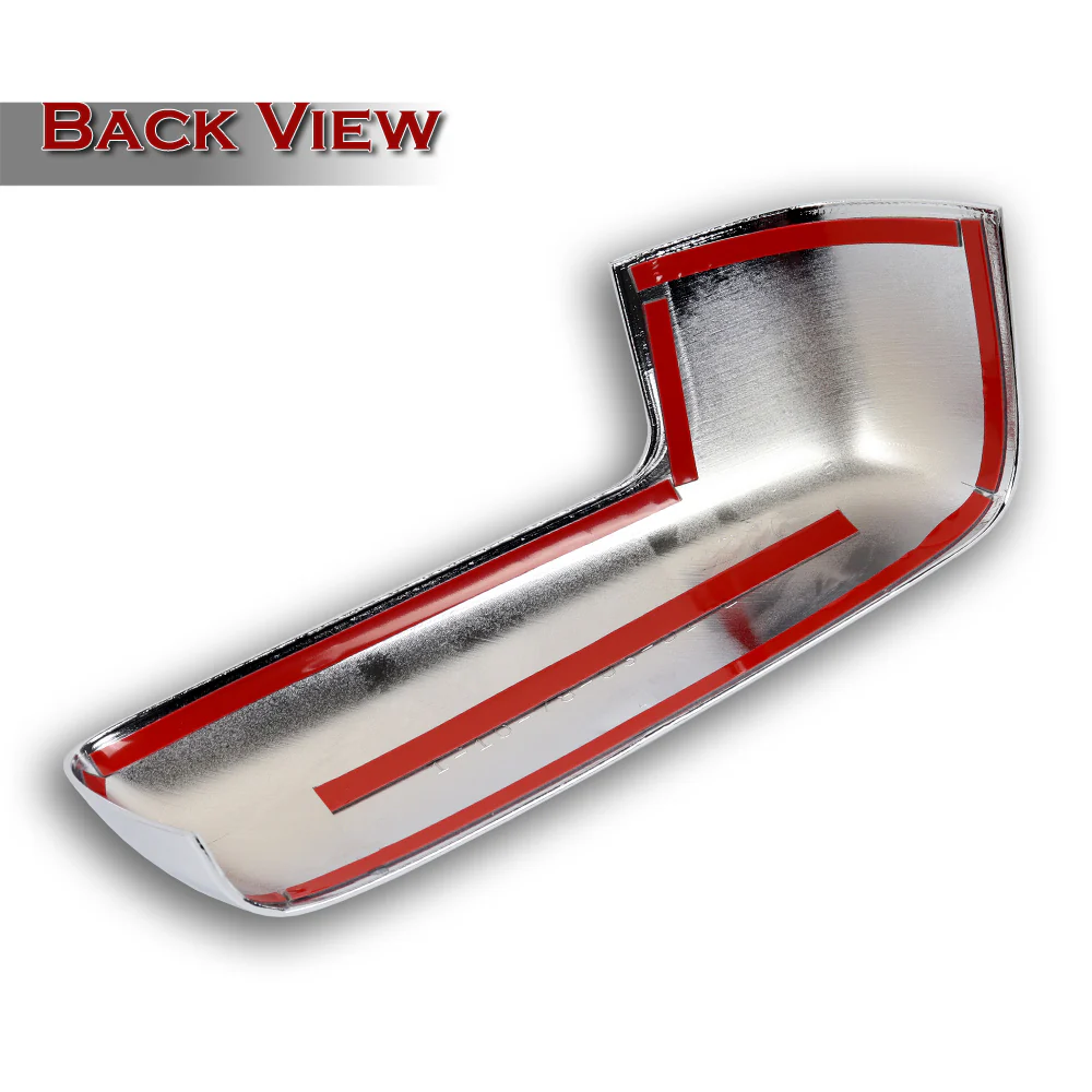 Side View Half Mirror Covers Cap For 2019-2025 Chevy Silverado / GMC Sierra 1500 -Chrome ABS - Image 3
