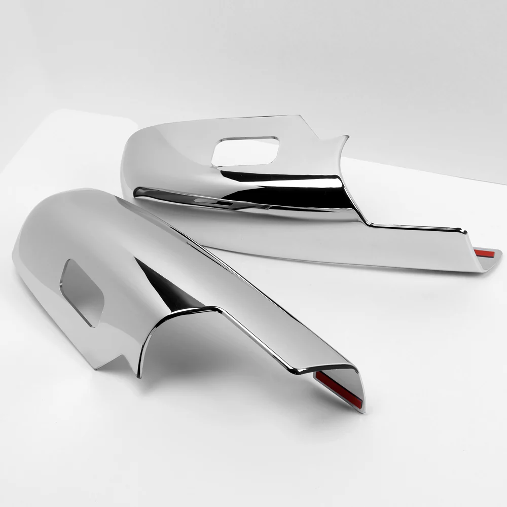 Side View Lower Half Mirror Covers Cap For 2007 - 2013 Chevrolet Silverado Suburban Tahoe / GMC Yukon Sierra -Chrome ABS - Image 2