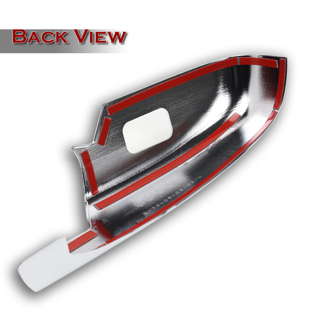 Side View Lower Half Mirror Covers Cap For 2007 - 2013 Chevrolet Silverado Suburban Tahoe / GMC Yukon Sierra -Chrome ABS - Image 3